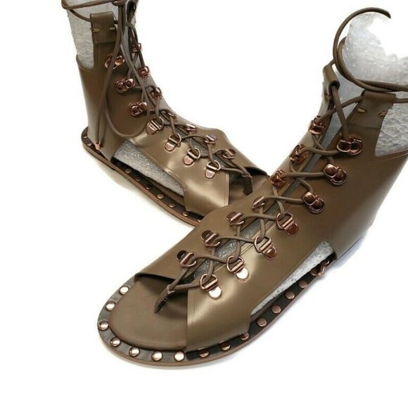 Ivy Kirzhner SKYLAR Studded Leather Lace-Up Sandals Gladiator Womens Size 6.5 - Picture 5 of 10